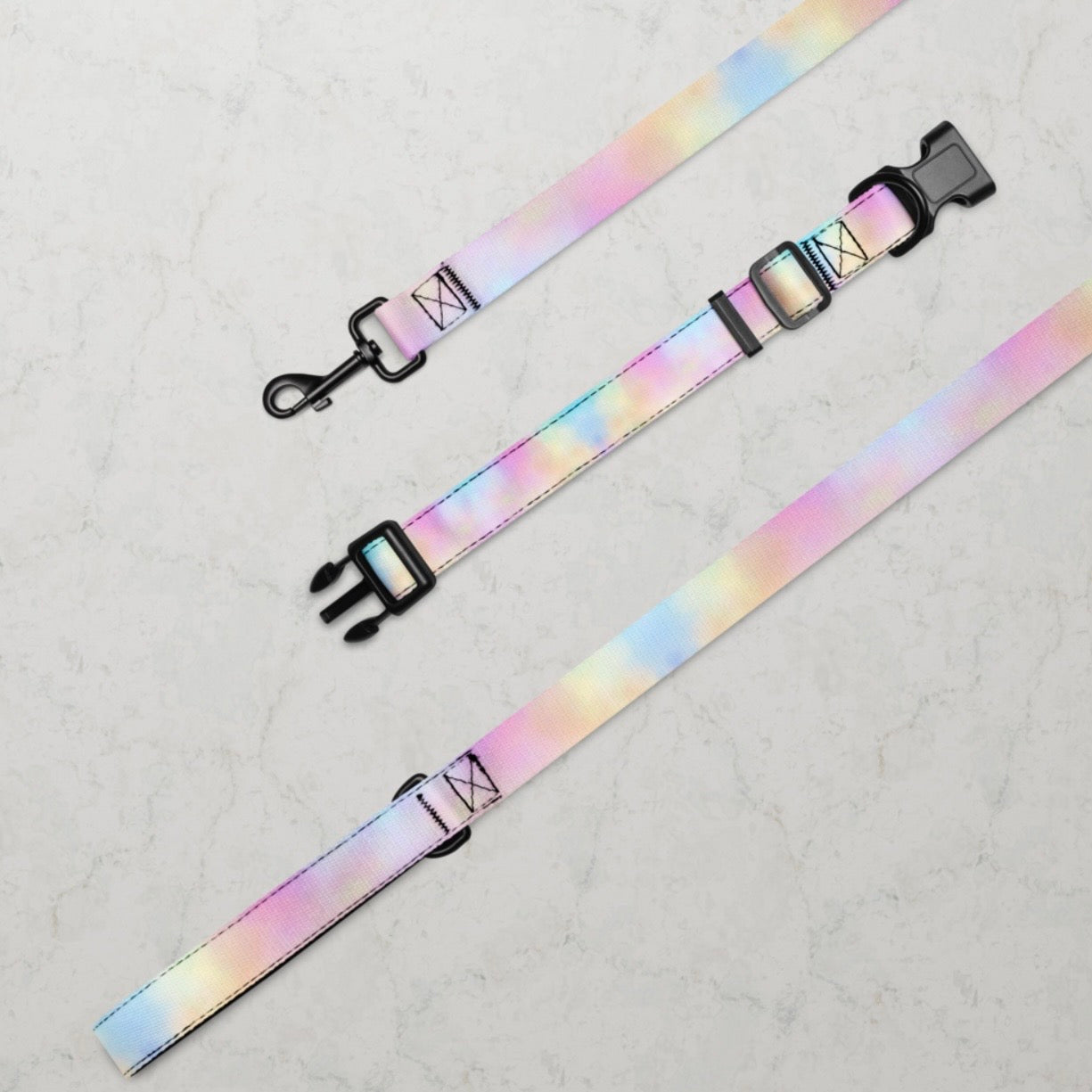 Cotton Candy Pet collar & leash